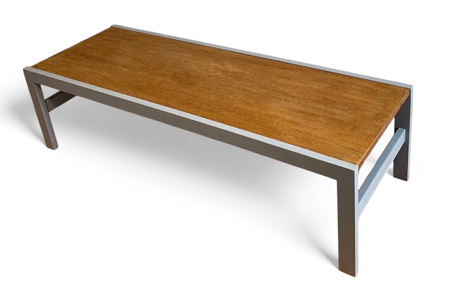 Upcycled Grey And Oak Modern Industrial Style Coffee Table 4ft photo vinterior