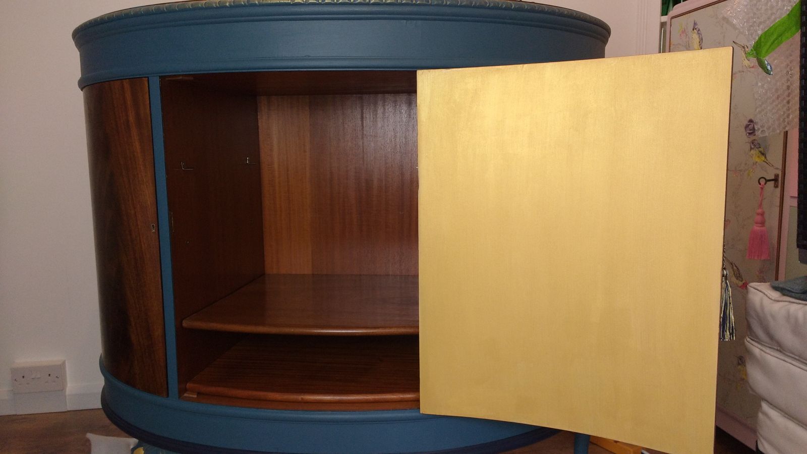 Demi Lune, Semi Circular Sideboard, Hall Cupboard. Drinks Cabinet, Mahogany Sideboard, photo for sale