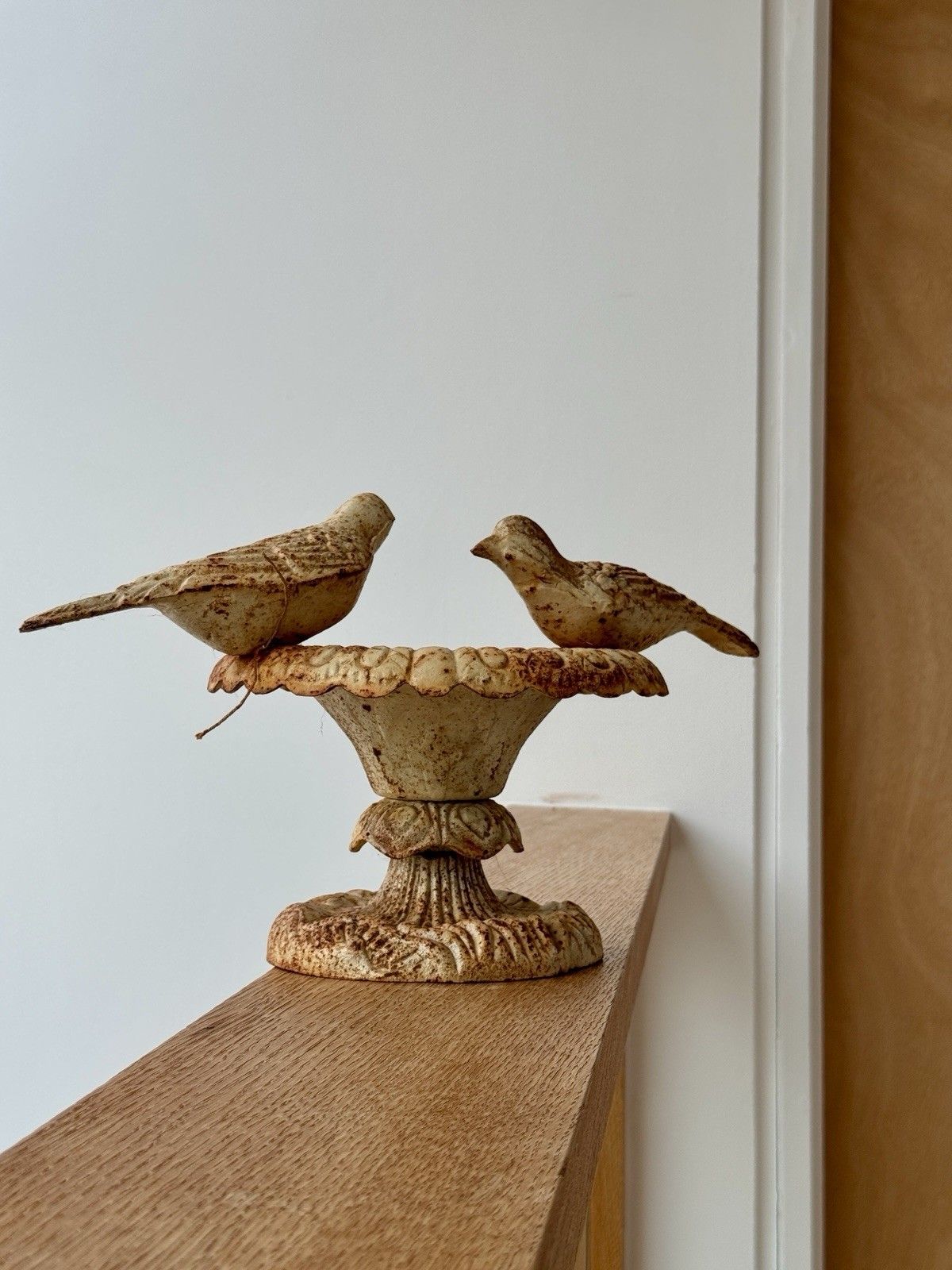 photo for sale Vintage Heavy Cast Iron Bird Bath / Feeder, Aged Patina