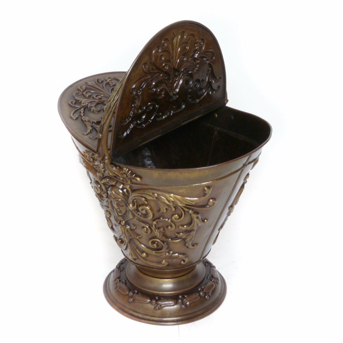 Victorian Brass Coal Helmet photo furniture