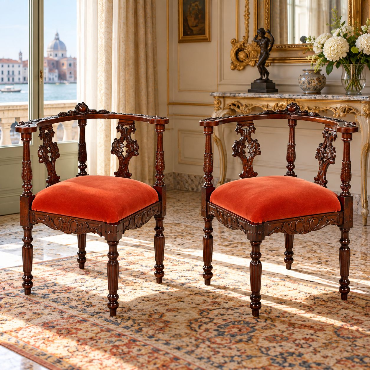 photo furniture Venetian Salon Suite Sofa & Archairs By Vincenzo Cadorin Atelier For Fratelli Testolini