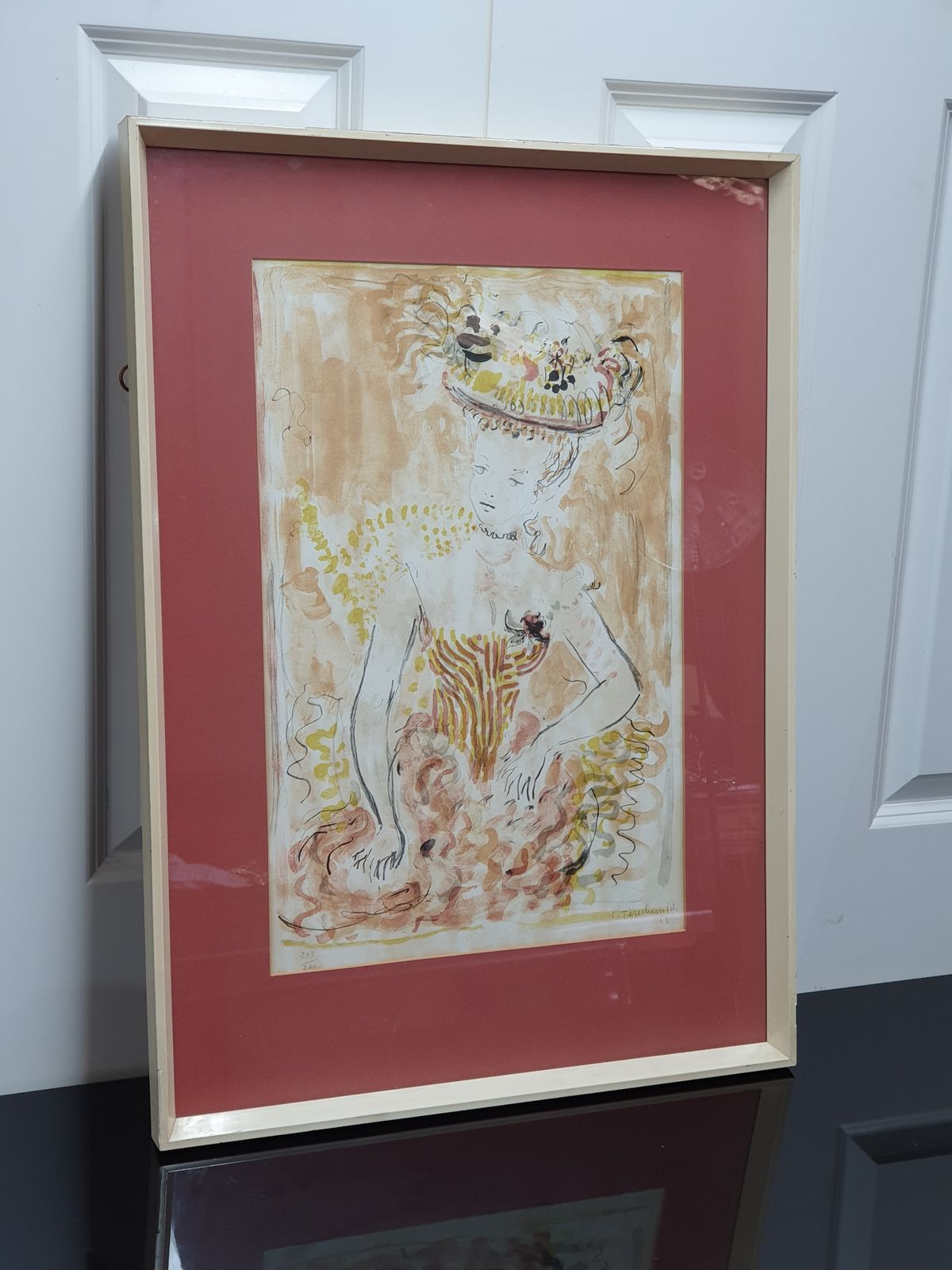 Constantin Terechkovitch (1902 1978 Russian) Limited Edition Signed Portrait Of Young Lady Chromolithograph photo 950.0