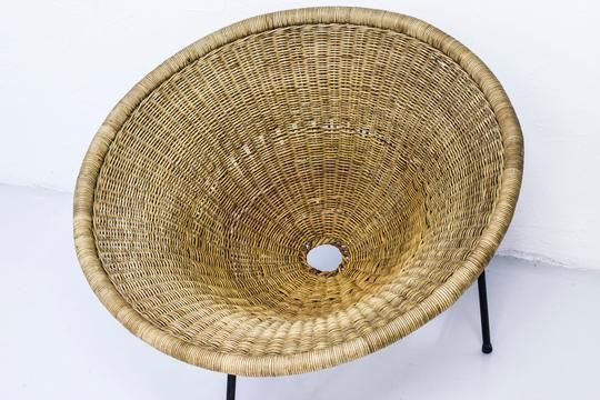 1950s Wicker Easy Chair By Sven Staaf photo furniture