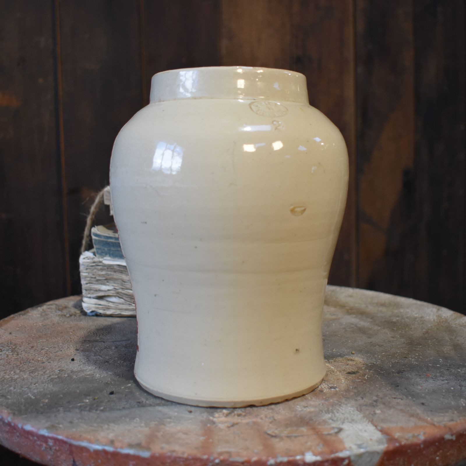 photo furniture Antique Stoneglaze Tabacco Jar 19th Century Price Of Bristol Shop Display Pot
