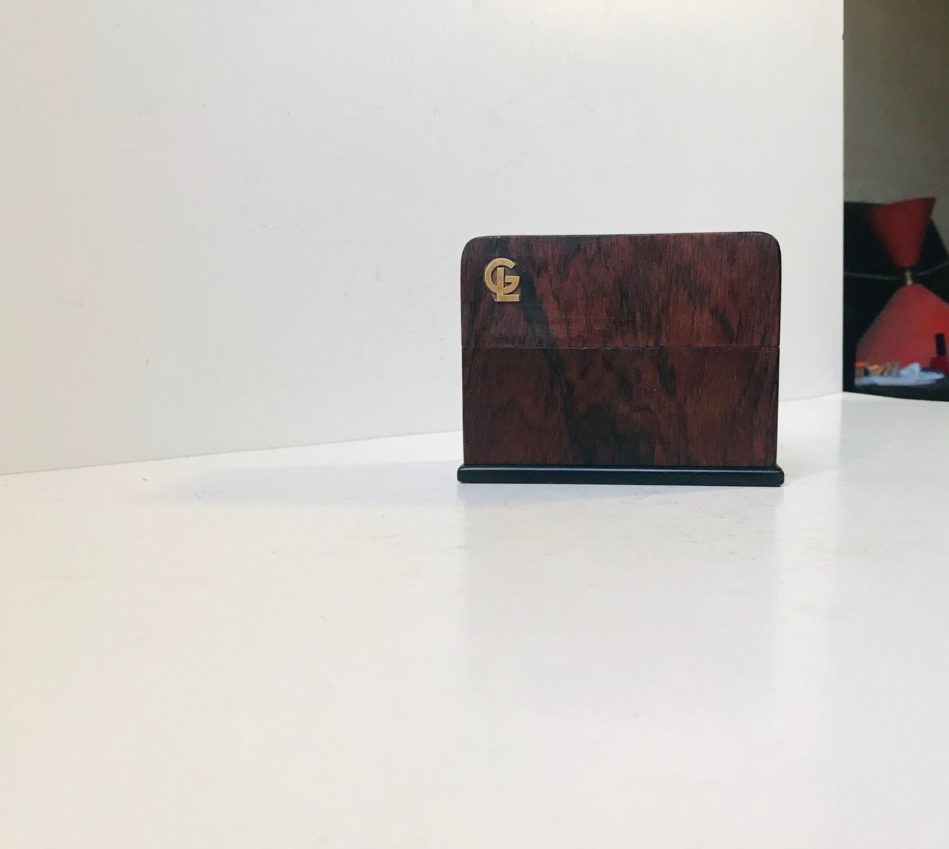 Vintage Danish Business Card Holder, 1960s photo furniture