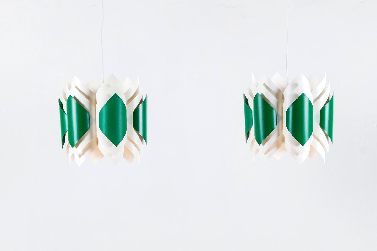 Vintage Pendant Lights By Lars Schiøler For Hoyrup, 1960s, Set Of 2 photo furniture