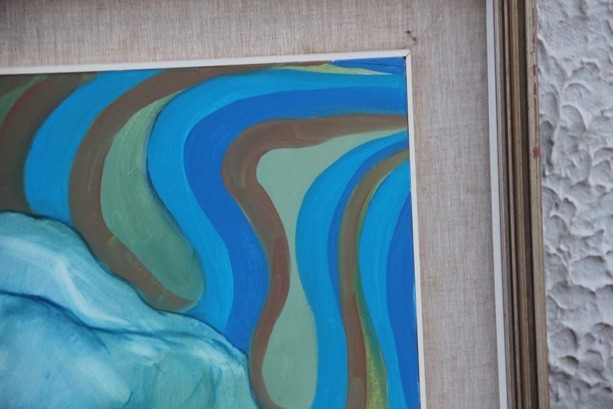 Art Oil On Canvas Naked Woman Elio Pelosi Neapolitan Painter Work Entitled Orgasm photo