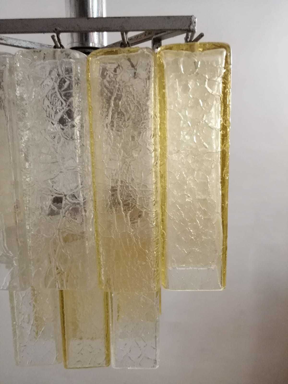 Italian Midcentury Murano Glass Chandelier By Venini photo vinterior