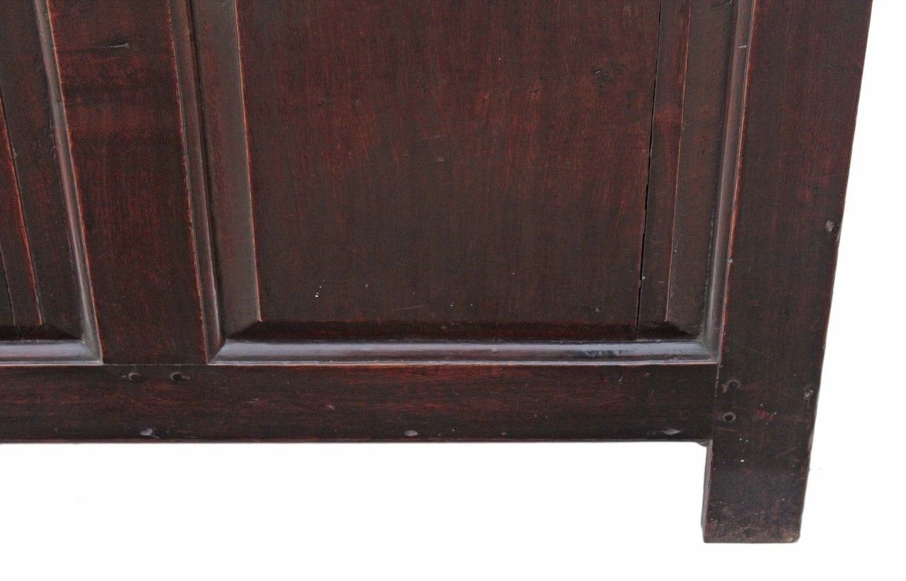 Georgian 3 Panel Oak Mule Chest Coffer photo vinterior
