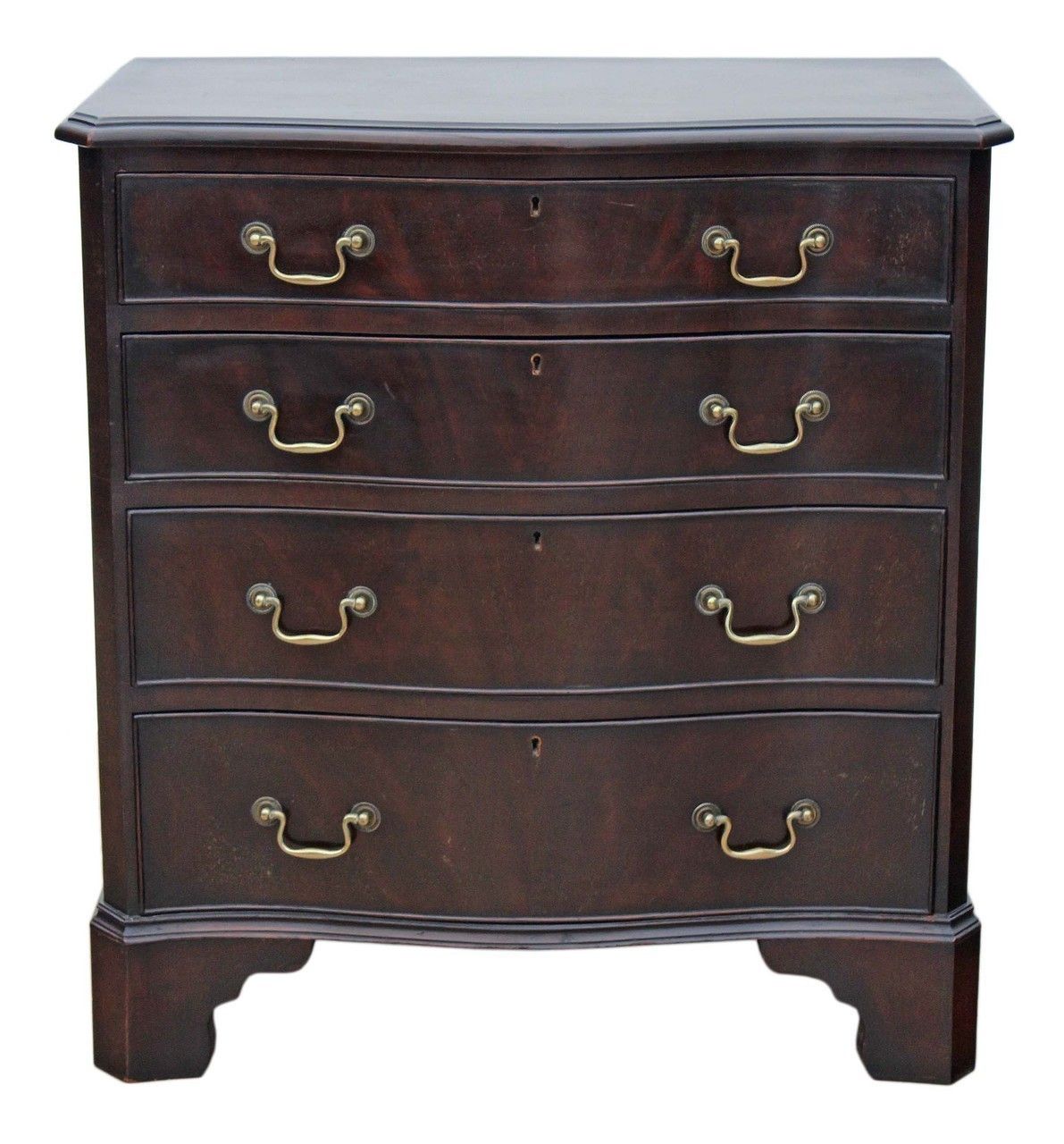 Georgian Revival Small Mahogany Serpentine Chest Of Drawers C1925. photo furniture