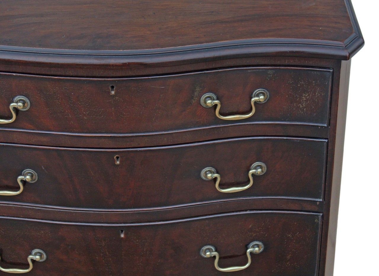 Georgian Revival Small Mahogany Serpentine Chest Of Drawers C1925. photo Furniture