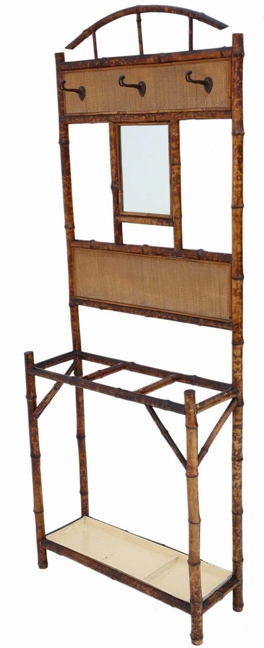 Victorian Bamboo Hall, Hat, Coat, Umbrella Or Stick Stand