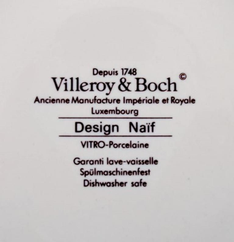 Villeroy & Boch Naif Coffee Service In Porcelain, Set Of 10 Large Cups & Saucers photo buy