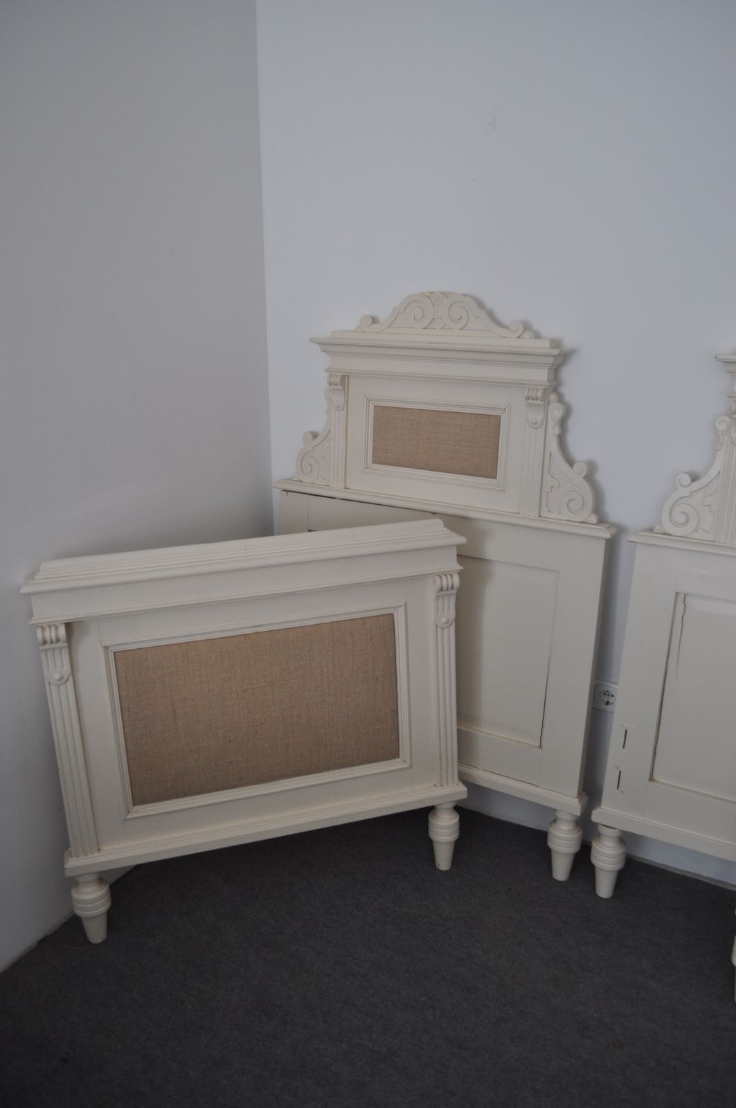Old German Pair Of Painted Single Beds photo for sale