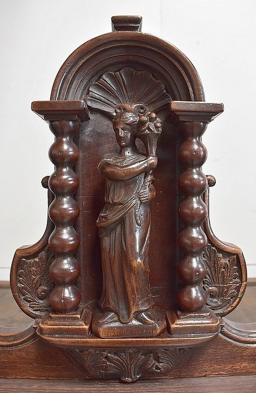 Gothic Sideboard Two Corps Gothic Solid Walnut, Nineteenth photo Furniture