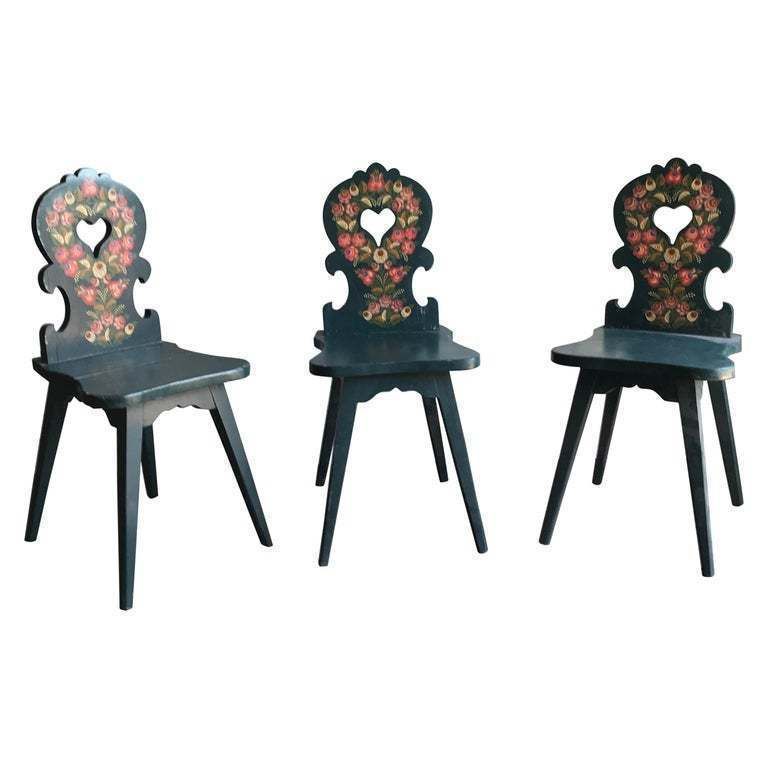 Beautiful Antique Hand Painted Chairs/3