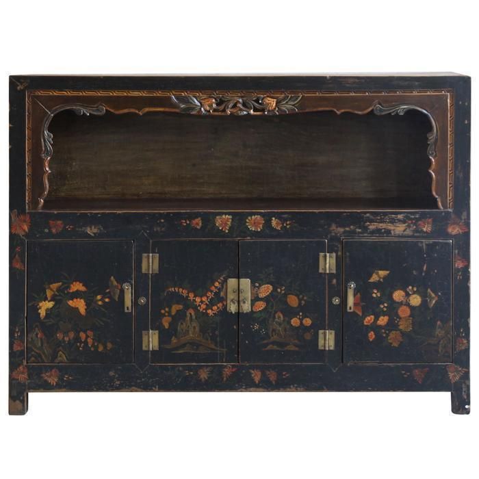 Painted Black Display Cabinet photo furniture