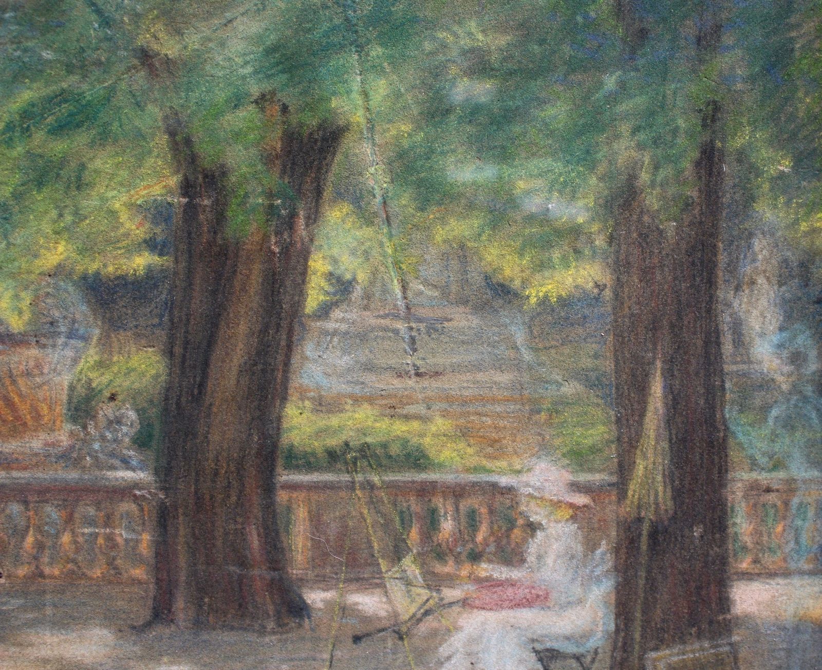'Painter In The Jardin De Luxembourg, Paris' French School (1919) photo vinterior