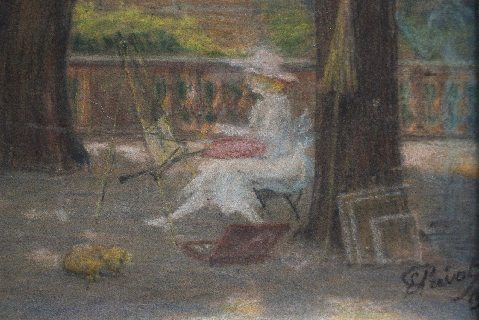 photo for sale 'Painter In The Jardin De Luxembourg, Paris' French School (1919)