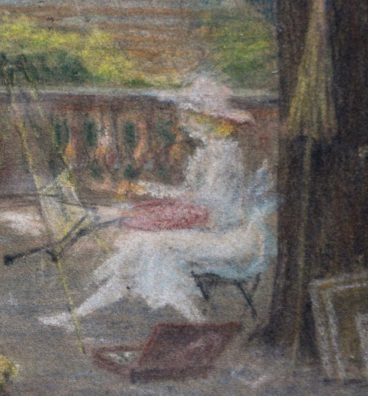 Art 'Painter In The Jardin De Luxembourg, Paris' French School (1919) photo