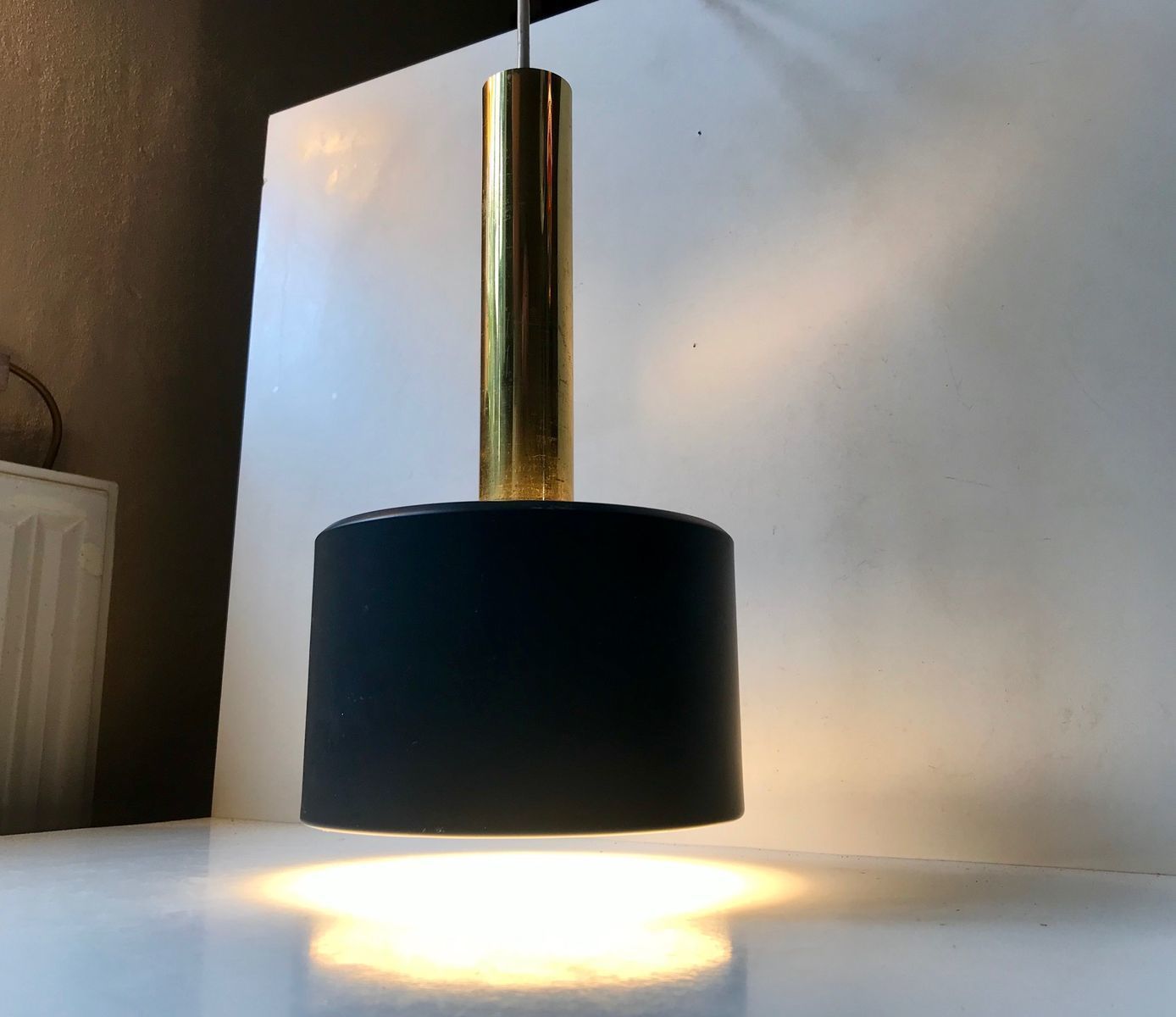 Scandinavian Modern Club Style Pendant Lamp, 1960s photo vinterior