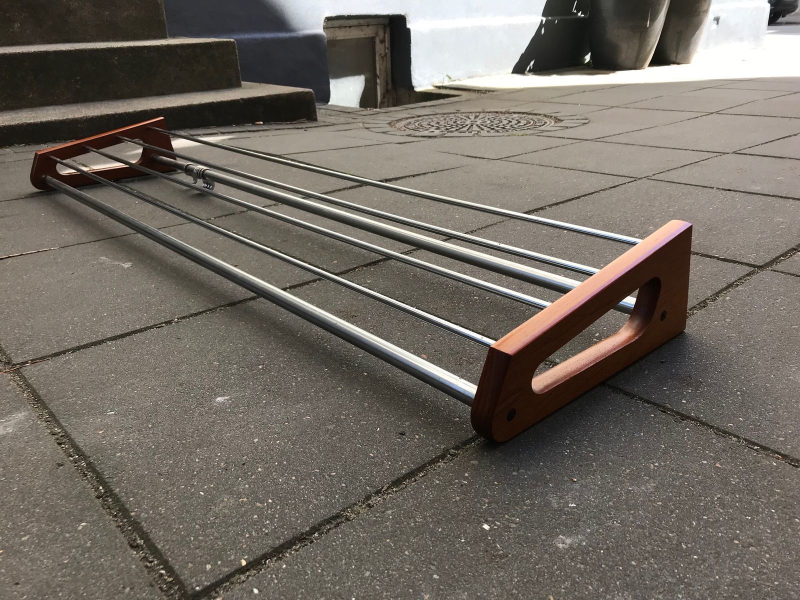 Teak & Steel Coat Rack By Børge Mogensen For Søborg, 1960s photo 819.0