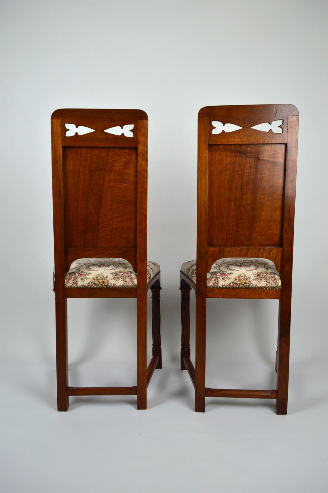 photo furniture Pair Of Gothic Revival Chairs In Carved Walnut, France, Circa 1890