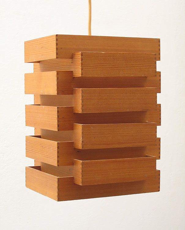 Japanse Stijl Jaren Vijftig Houten Hanglamp