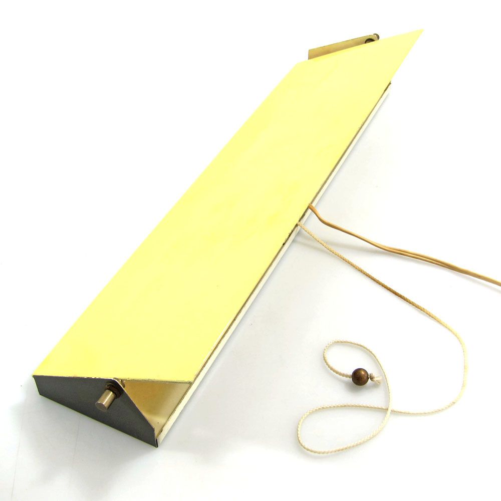 Large 1950s Anvia Yellow Metal Wall Lamp photo furniture