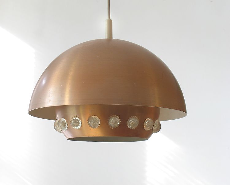 50s Vintage Retro Koperen Hanglamp