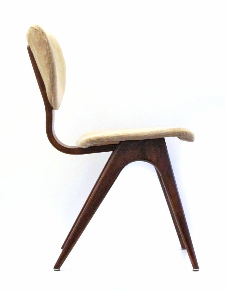 4 Fifties Vintage Plywood Dining Chairs photo for sale