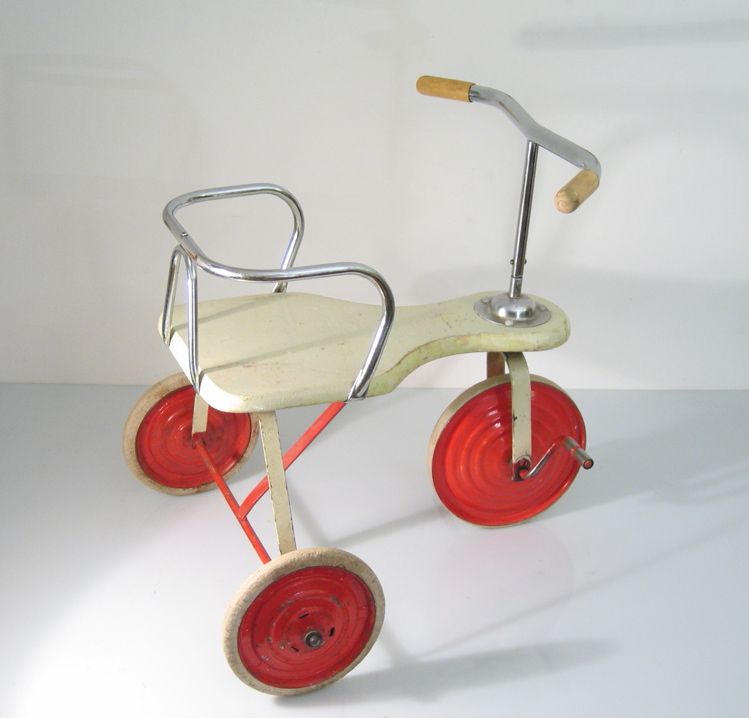 Vintage Fifties Wood And Metal Tricycle