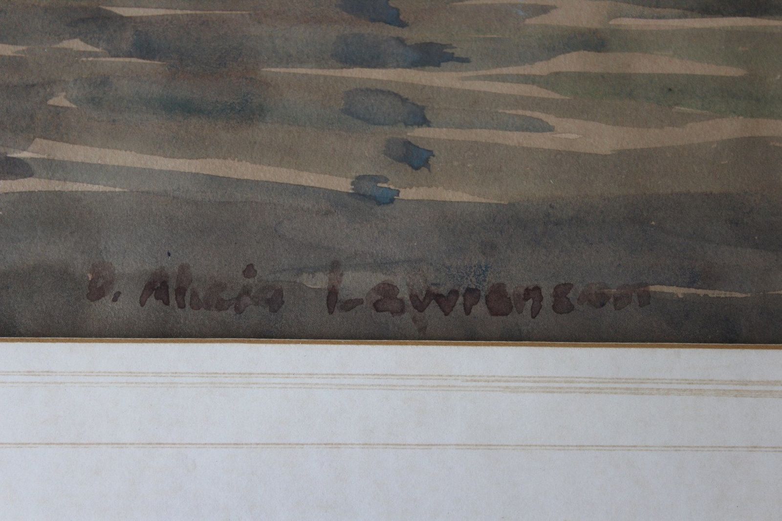 Dorothy Alicia Lawrenson A River Landscape Watercolour photo buy