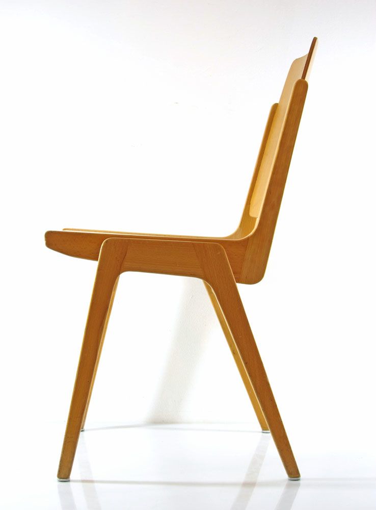 Franz Schuster, Wiesner Hager 1959 Vintage Plywood Chairs photo furniture