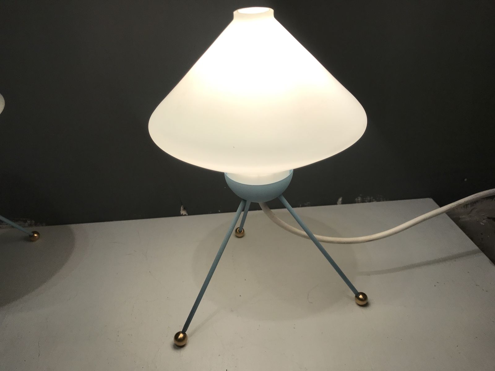 Stilnovo Opaline Glass Table Lamps photo Lighting