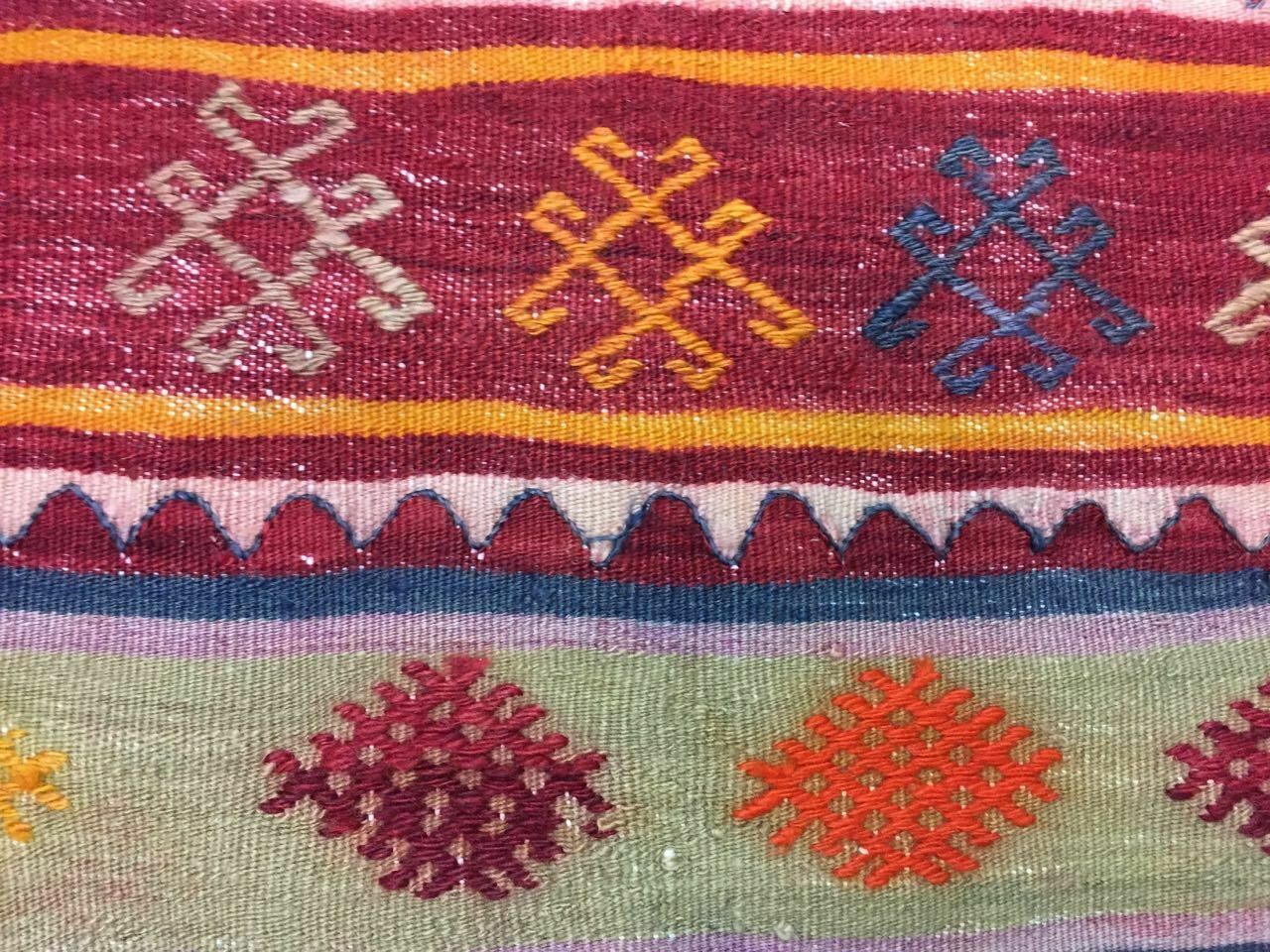 Old Turkish Kilim Runner 202x90cm, Shabby Chic, Vintage Kelim Rug, Small Kilim photo buy
