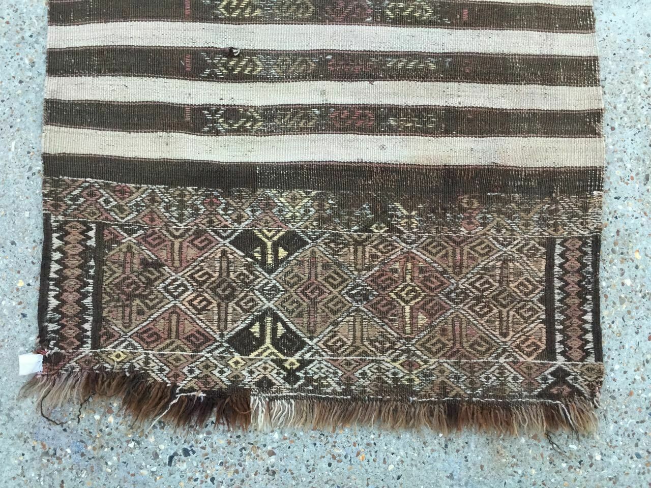 Old Turkish Narrow Kilim Runner 450x88cm, Shabby Chic, Vintage Decor Kelim Rug photo for sale