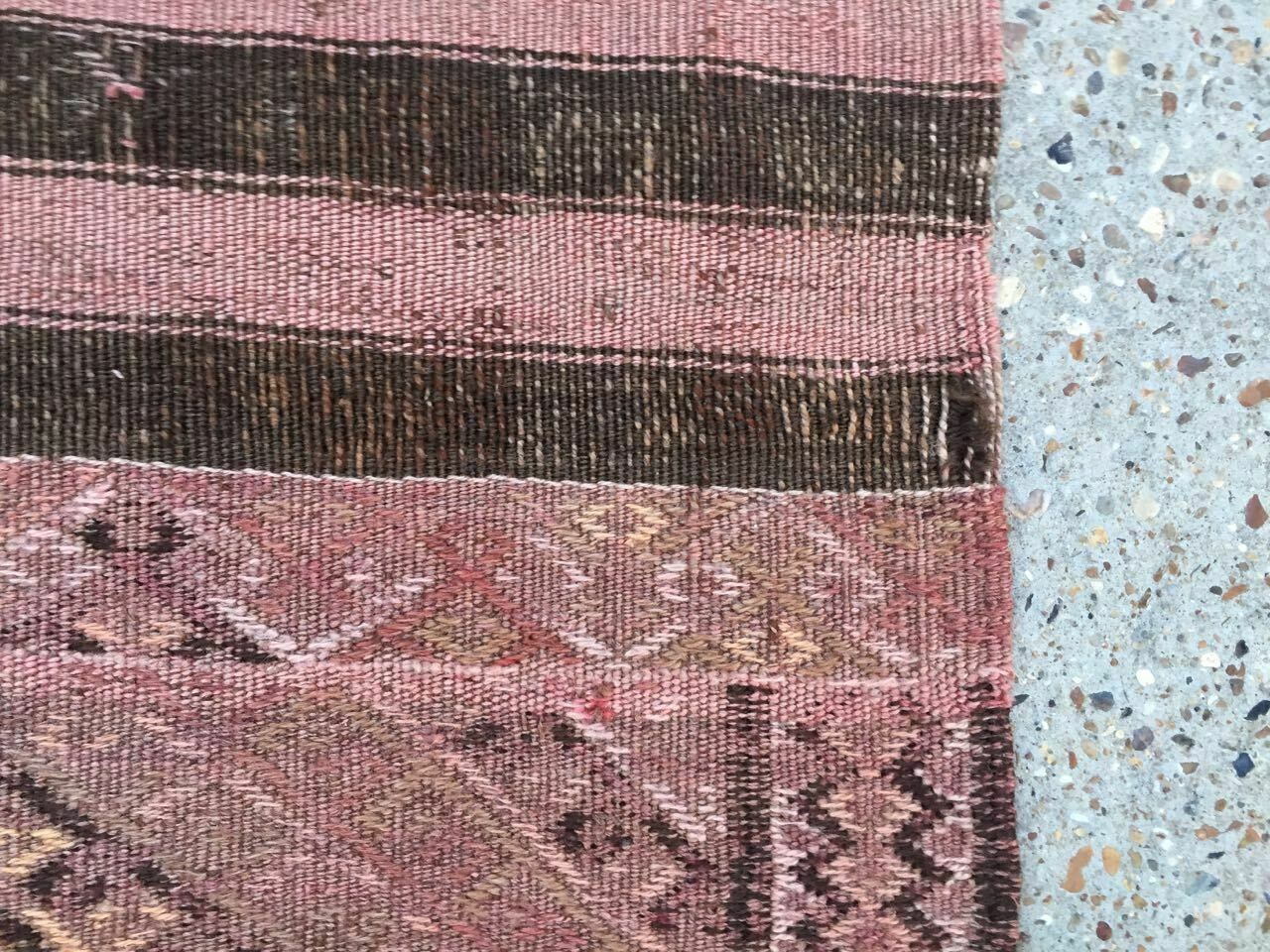Textiles Old Turkish Narrow Kilim Runner 450x88cm, Shabby Chic, Vintage Decor Kelim Rug photo