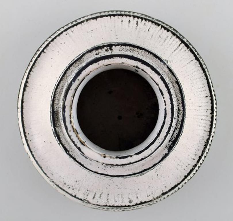 Svend Hammershøi For Kähler, Denmark, Large Candleholder In Glazed Stoneware photo 296.0