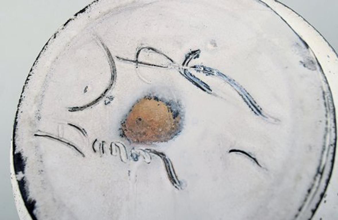 Svend Hammershøi For Kähler, Denmark, Large Candleholder In Glazed Stoneware photo vinterior