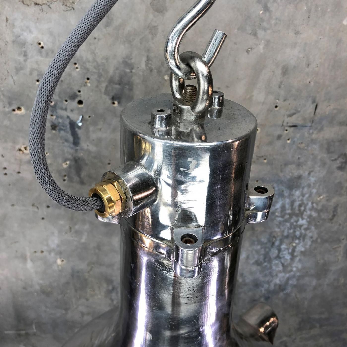 Vintage Industrial Engine Room Aluminium Ceiling Pendant Light photo vinterior