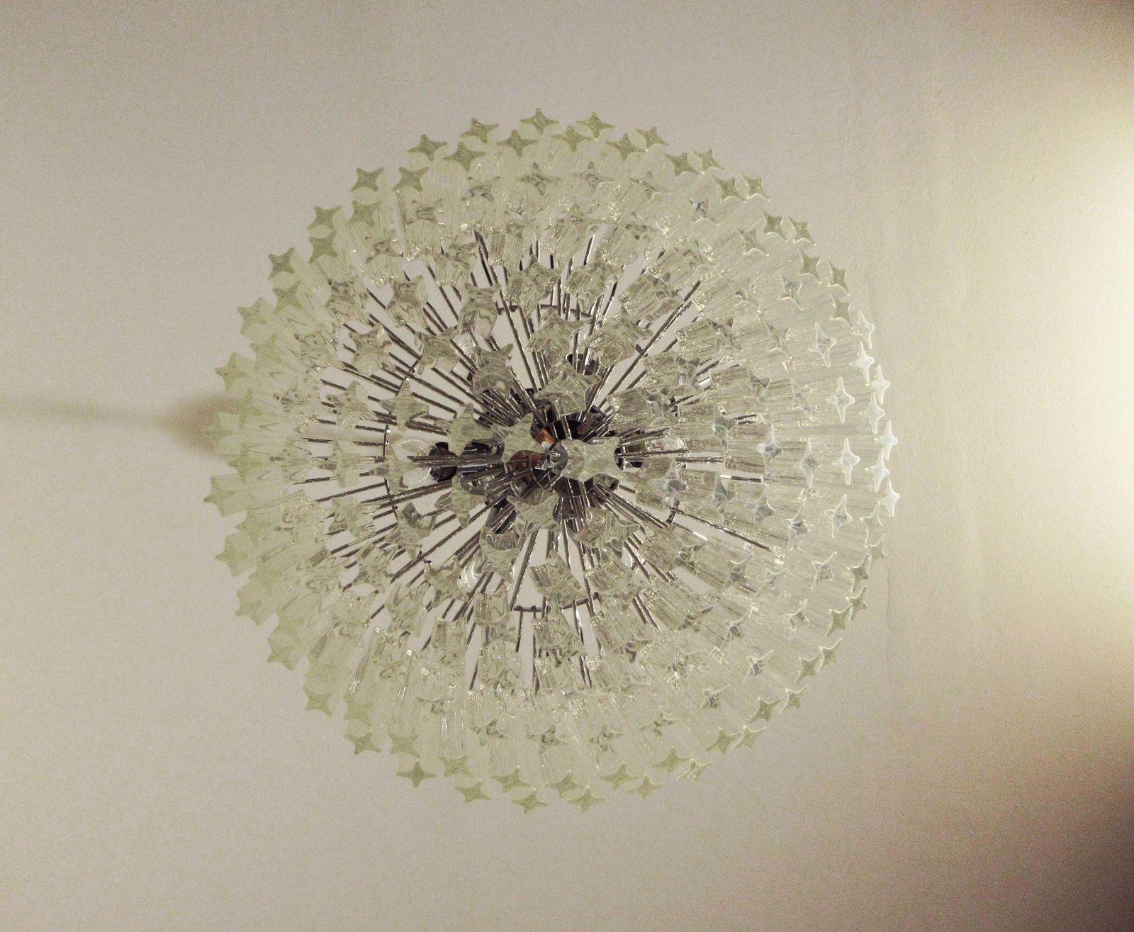 Modern Quadriedri Murano Glass Chandelier   163 Trasparent Prism Quadriedri photo buy