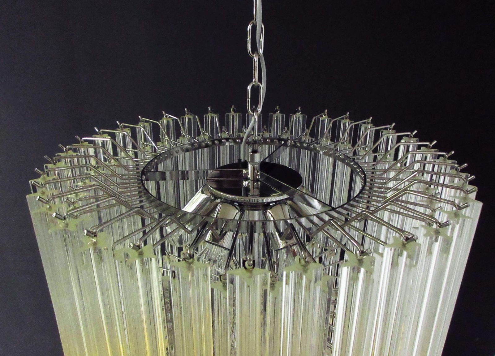 Modern Quadriedri Murano Glass Chandelier   163 Trasparent Prism Quadriedri photo vintage