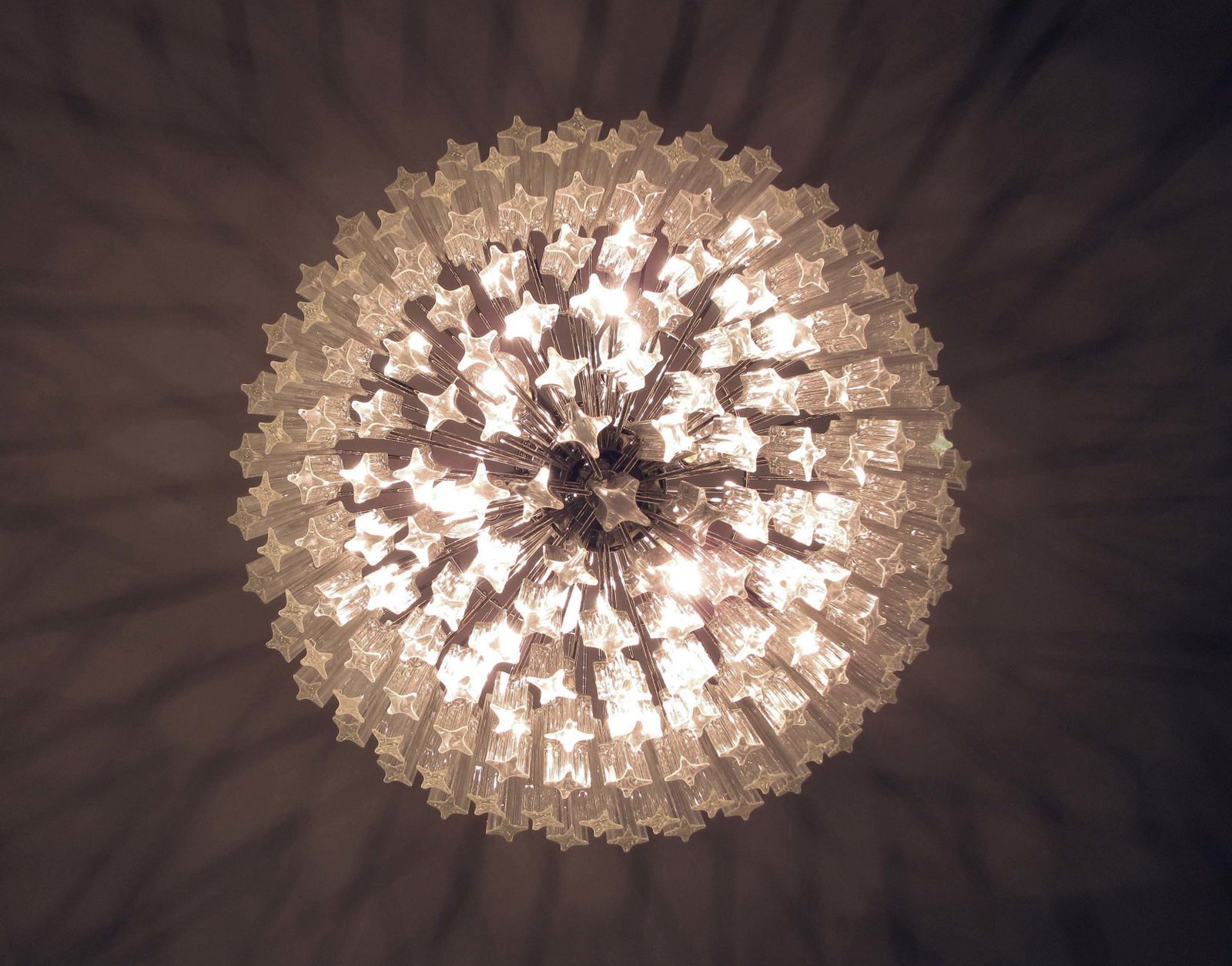 Lighting Modern Quadriedri Murano Glass Chandelier   163 Trasparent Prism Quadriedri photo