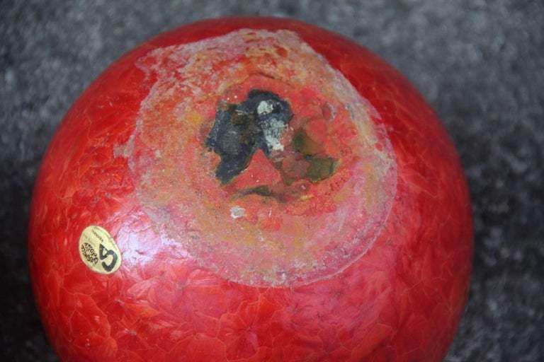 Pair Of Ball Vases In Glazed Ceramics In Florence Production photo for sale