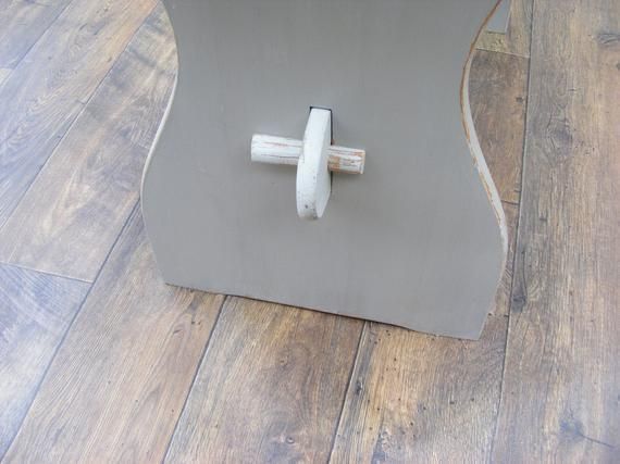 Shabby Chic Pine Table And Spindle Back Chairs Upcycled In Grey And Yellow photo 295.0