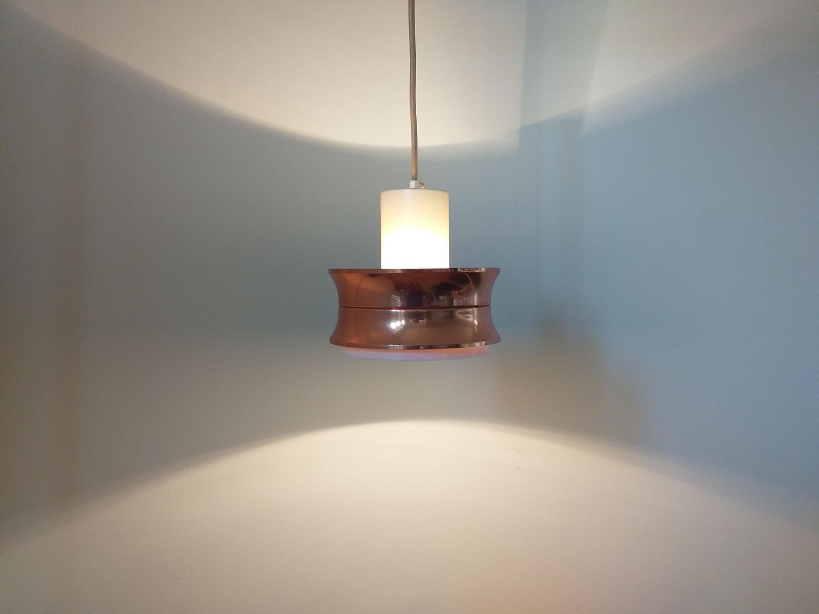 Midcentury Pendant In Style Of Jo Hammerborg, Denmark, 1970s photo for sale