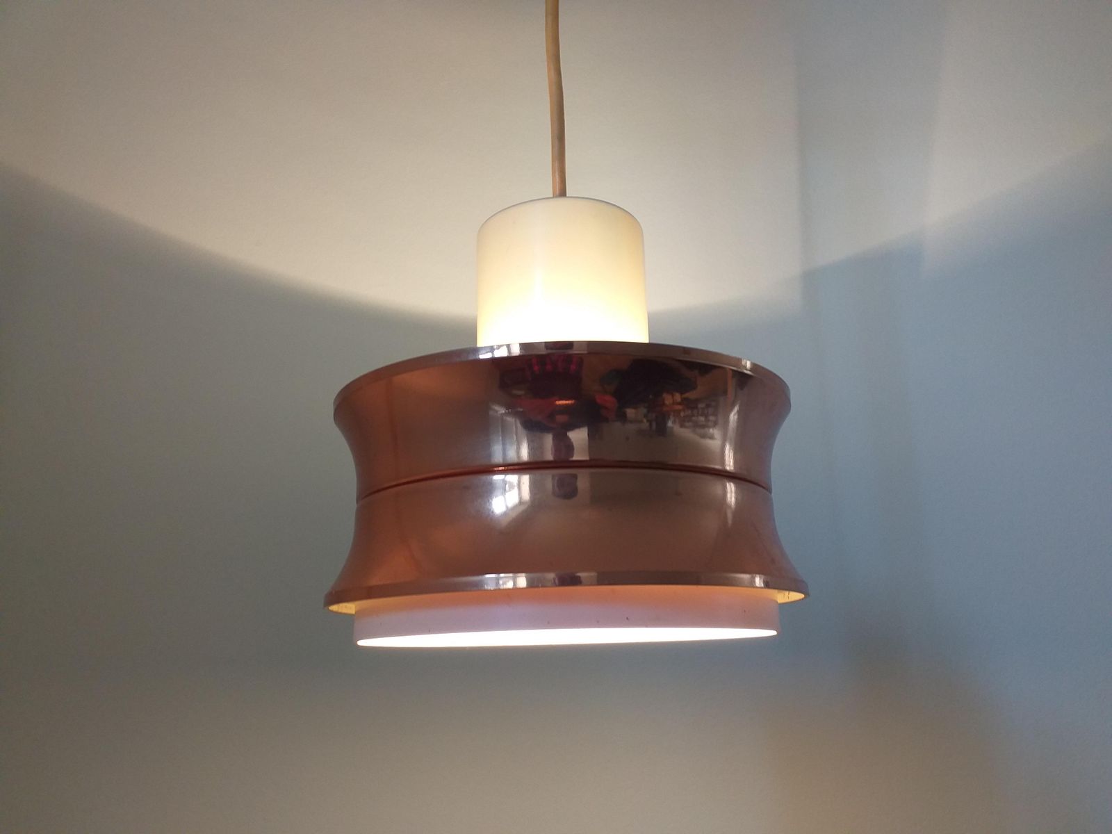 Midcentury Pendant In Style Of Jo Hammerborg, Denmark, 1970s photo vinterior