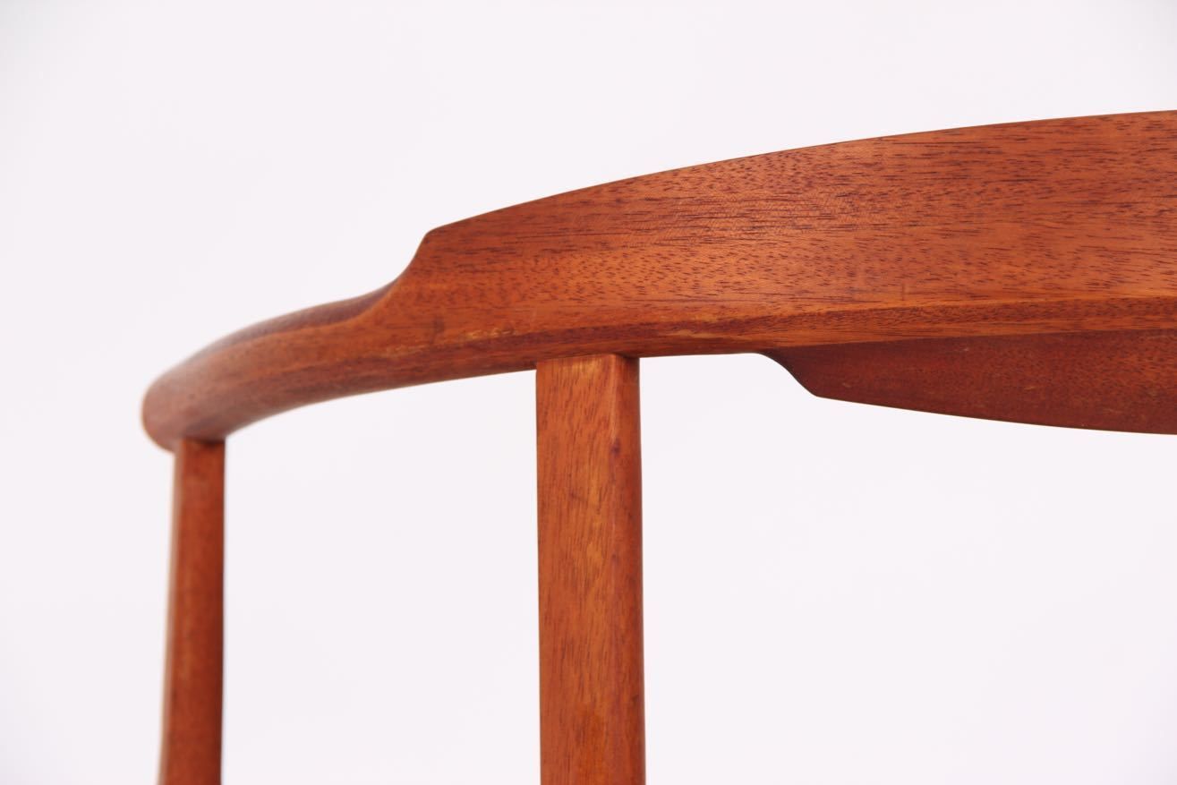 1500.0 Armchair, Pp208, By Hans J. Wegner, Pp Møbler Denmark. Mahogany And Black Leather. photo
