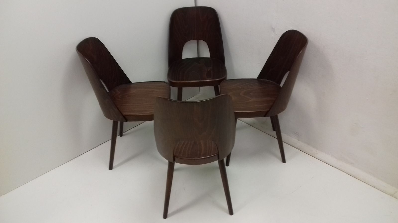 Set Of Four Wooden Chairs Designed By Oswald Haerdtl, 1950´S photo buy